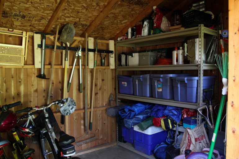 Shed Storage Ideas How To Organise A, Storage Shed Shelving Ideas